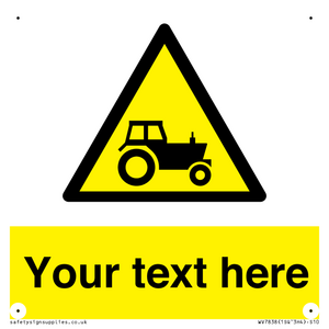 Custom warning farm machinery